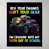 100ste Dag van de School Monster Truck Boys 100 Da Poster (Voorkant)