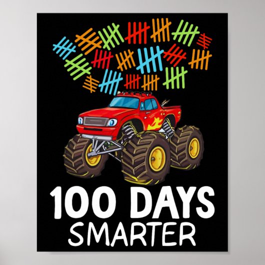 100ste dag van de school Monster Truck Peuter 100  Poster (Voorkant)