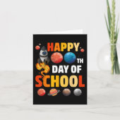 100ste Dag van de School Outer Space Teacher Stude Kaart (Voorkant)