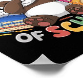 100ste dag van de school Panda Dabbing Crew Kinder Poster (Hoek)