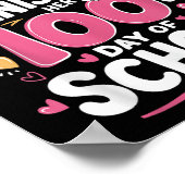 100ste Dag van de School Prinses Kinder Meisjes 10 Poster (Hoek)