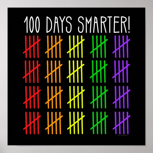 100ste dag van de school Rainbow Counting Teacher Poster (Voorkant)