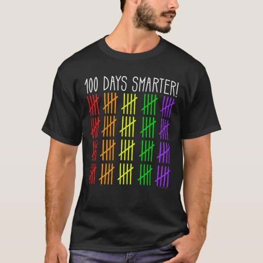 100ste dag van de school Rainbow Counting Teacher T-shirt (Voorkant)