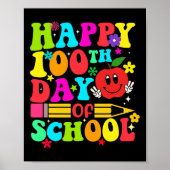100ste Dag van de School Retro 100 Dagen Leraar St Poster (Voorkant)