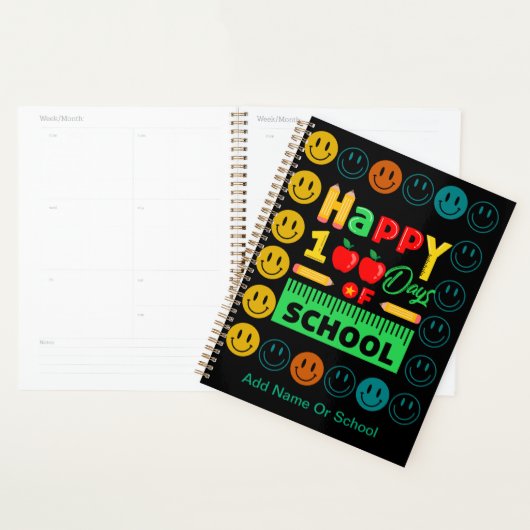 100ste Dag van de School Schattige Smile Face Planner (Display)