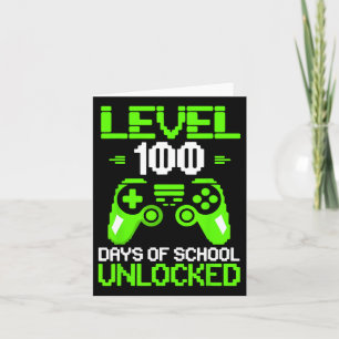 100ste Dag van de School Shirt Kinder Video Games Kaart