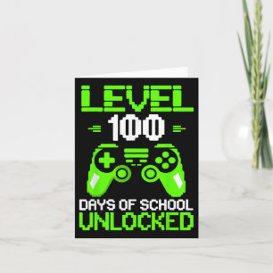 100ste Dag van de School Shirt Kinder Video Games  Kaart