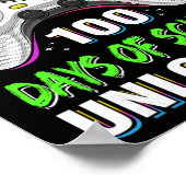 100ste Dag van de School Shirt Kinder Video Games  Poster (Hoek)