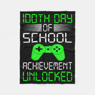 100ste Dag van de School Shirt Kinder Videogames J Fleece Deken
