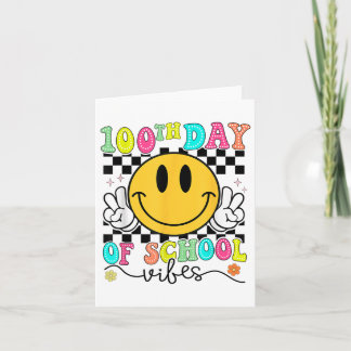 100ste Dag van de School Vibes Schattigee Smile Fa Kaart