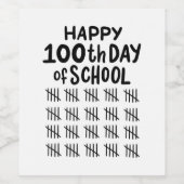 100ste dag van de school wijn etiket (Enkel label)
