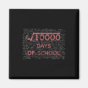 100ste dag van de school Wiskunde leraar 100 dagen Magneet