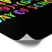 100ste Dag van de School Wiskunde Leraar Rainbow 1 Poster (Hoek)