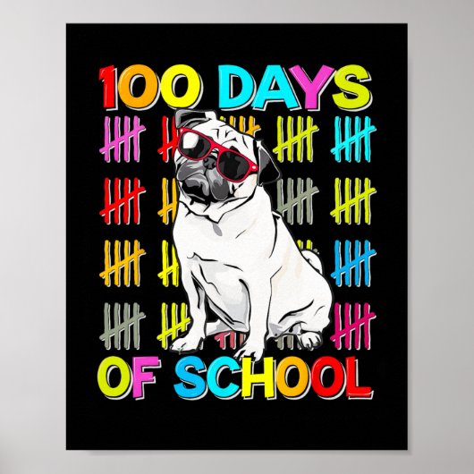 100ste Dag van de Schooljongens Kinder 100 dagen S Poster (Voorkant)