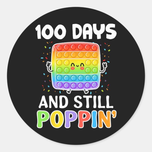 100ste Dag van de schooljongens meisjes Kind 100 d Ronde Sticker (Voorkant)