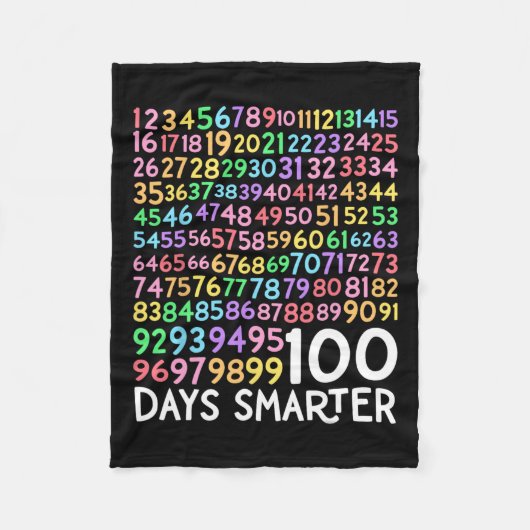 100ste dag van de schoolleraar 100 dagen slimmere  fleece deken (Voorkant)