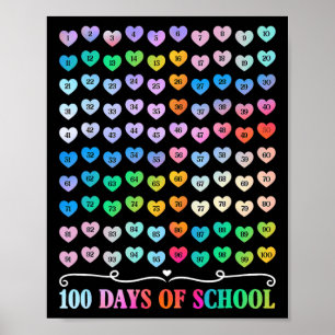 100ste dag van de schoolleraar 100 dagen Wiskunde  Poster