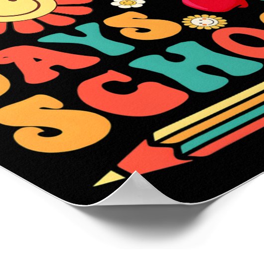 100ste dag van de schoolleraar Groovy - 100 dagen  Poster (Hoek)