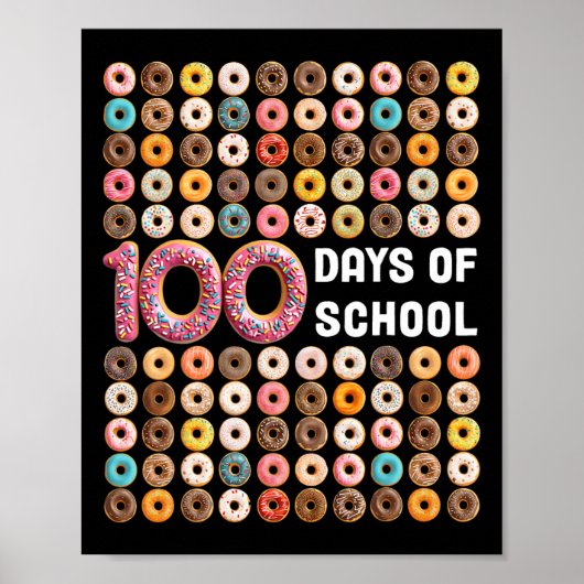 100ste dag van de schoolleraar Kinder 100 dagen do Poster (Voorkant)