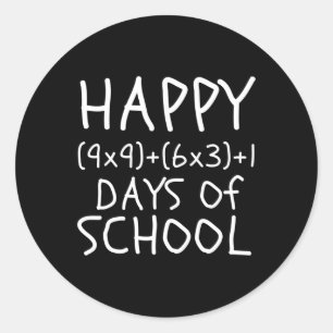100ste dag van de schoolleraar Kinder 100 dagen Wi Ronde Sticker