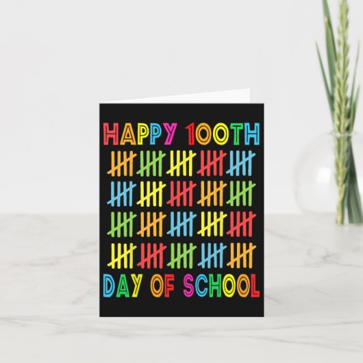 100ste dag van de schoolstudent: 100 dagen kaart (Voorkant)