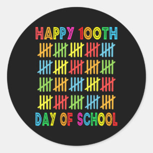 100ste dag van de schoolstudent: 100 dagen ronde sticker