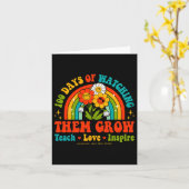100ste dag van het kijken naar hen groeien leraren kaart (Gele Bloem)