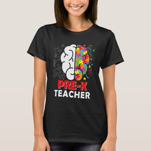 100ste dag van Pre K  100 dagen van de hersenen Au T-shirt (Voorkant)
