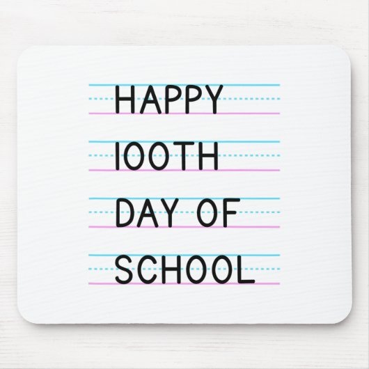100ste dag van school 100 dagen school 1 muismat (Voorkant)