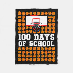 100ste dag van school basketbal kinderen 100 dagen fleece deken