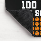 100ste dag van school basketbal kinderen 100 dagen muismat (Hoek)