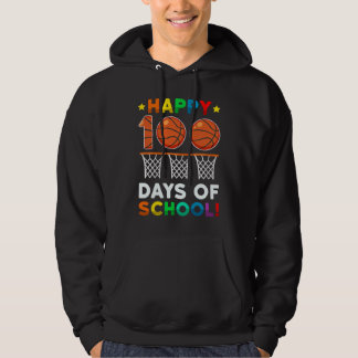 100ste Dag van School Basketbal Kinderen Jongens M Hoodie