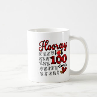 100ste dag van school Buffalo Plaid Hoera voor 100 Koffiemok
