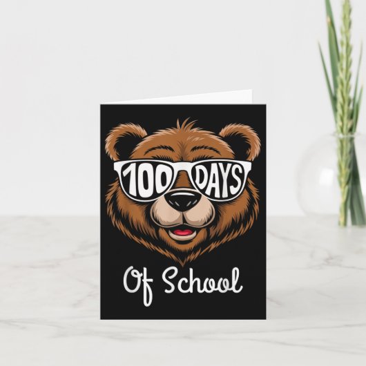 100ste Dag van School Cool Beer 100 dagen slimmer Kaart (Voorkant)