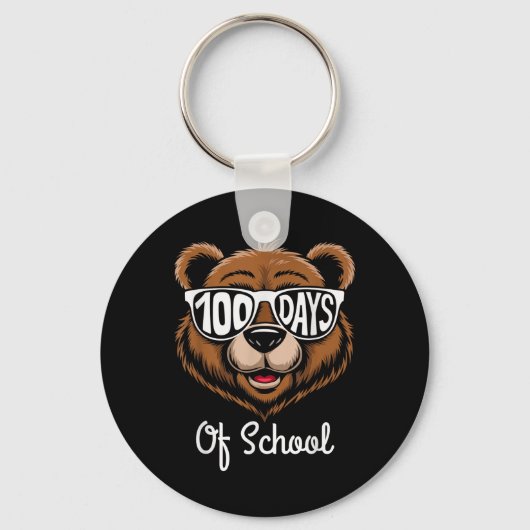 100ste Dag van School Cool Beer 100 dagen slimmer Sleutelhanger (Voorkant)