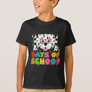 100ste dag van school Dalmatische hond 100 dagen v T-shirt