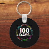 100ste dag van School Design Gift voor slimmere st Sleutelhanger (Voorkant)