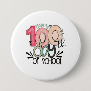 100ste Dag van School Design Ronde Button 7,6 Cm