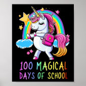 100ste dag van school eenhoorn 100 magische dagen poster (Voorkant)