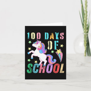 100ste dag van school eenhoorn Kinder 100 dagen sl Kaart