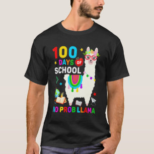 100ste dag van school Geen probleem Lama 100 dagen T-shirt