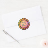 100ste dag van school gele harten leraar ronde sticker (Envelop)