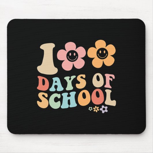 100ste dag van school groovy ontwerp voor stud muismat (Voorkant)
