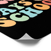 100ste dag van school groovy  ontwerp voor stud poster (Hoek)