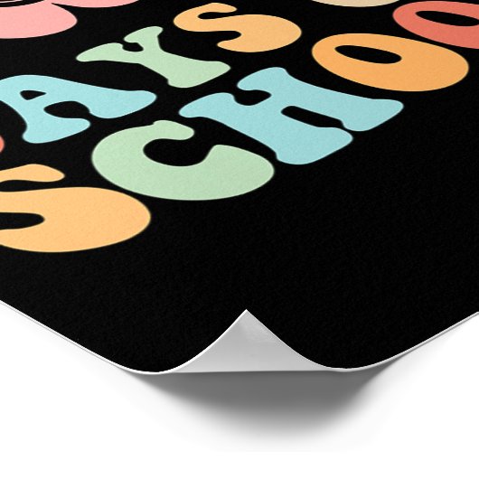 100ste dag van school groovy  ontwerp voor stud poster (Hoek)