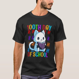 100ste Dag Van School Kat Leest T-shirt