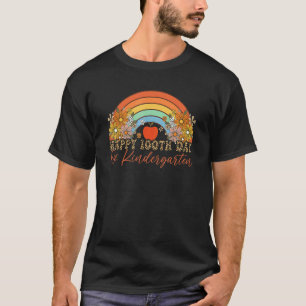 100ste Dag Van School Kleuterschool Luipaard Regen T-shirt