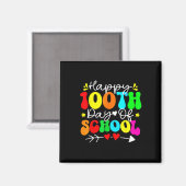 100ste Dag Van School Leraar Kinderen Kind Gelukki Magneet (Voorkant / Achterkant)