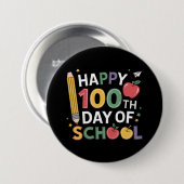 100ste Dag van School Leraren Gelukkig 100 Dagen Ronde Button 7,6 Cm (Voorkant /achterkant)
