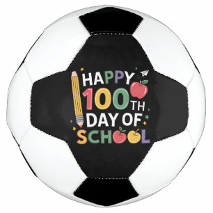 100ste Dag van School Leraren Gelukkig 100 Dagen Voetbal